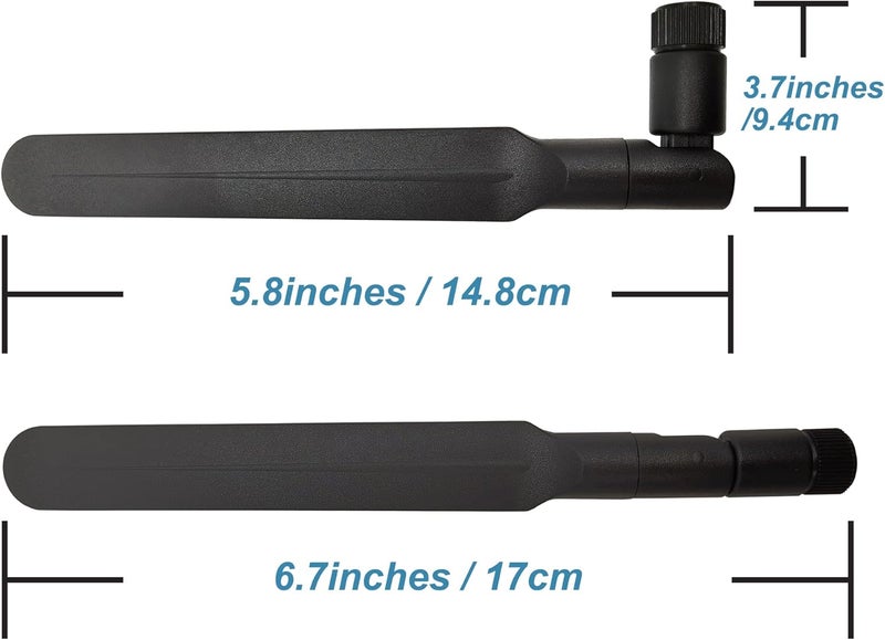 Tenmory WiFi 6E Antenna Tri-Band 6GHz 5GHz 2.4GHz Omnidirectional RP-SMA Male Wi-Fi Antennas for PC Desktop IP Camera Router 2 Pcs - Image 3